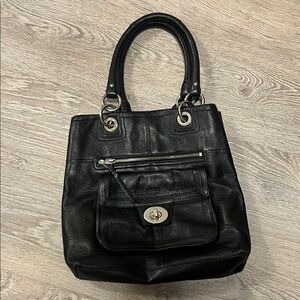 Black Leather Coach Bag